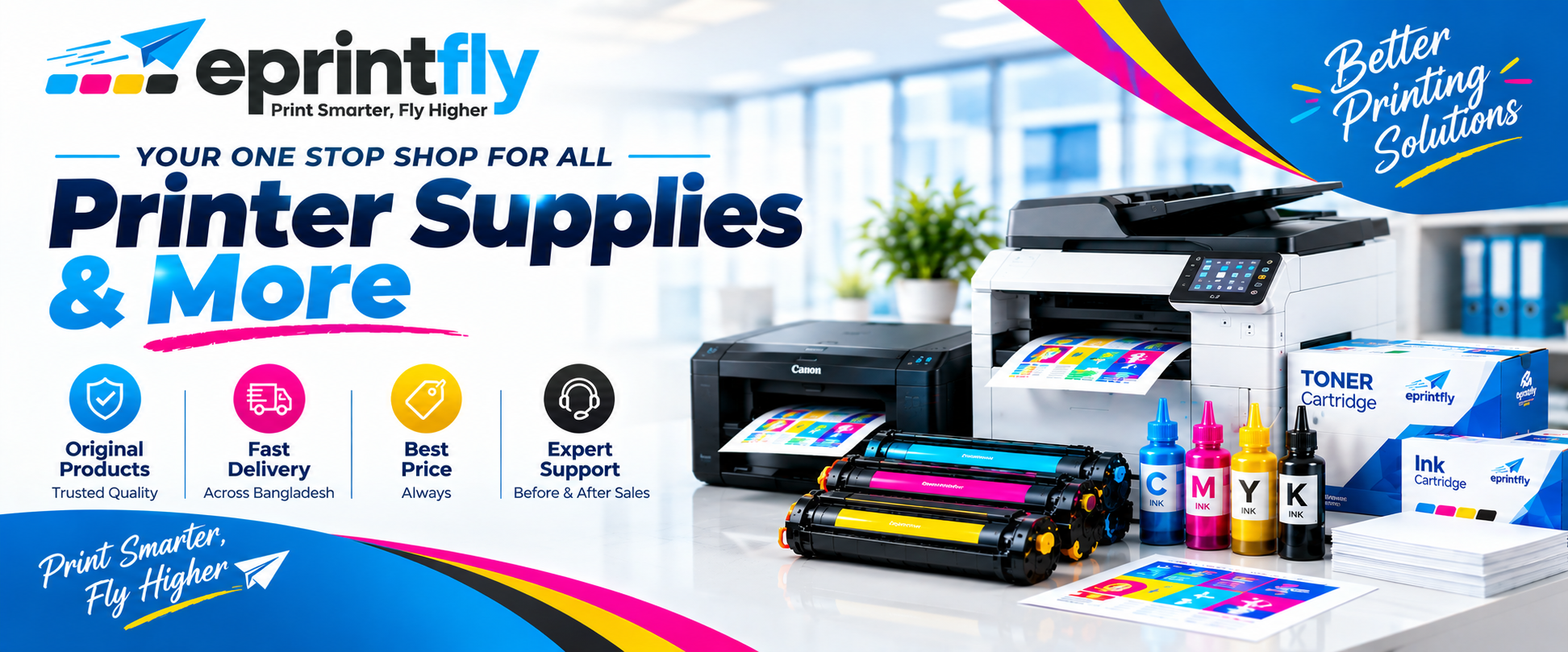 ePrintfly.com, your trusted online Store destination for high-quality printer and photocopier accessories (Toner,Cartridge,Ink,Ribbon, Spare Parts)at unbeatable prices.